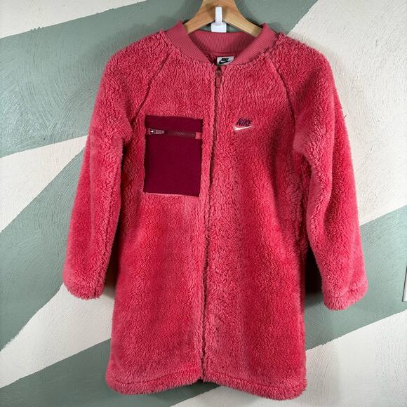 Nike Sportswear Big Kids' (Girls') Winterized Faux Fur Jacket Size Small - Picture 10 of 11